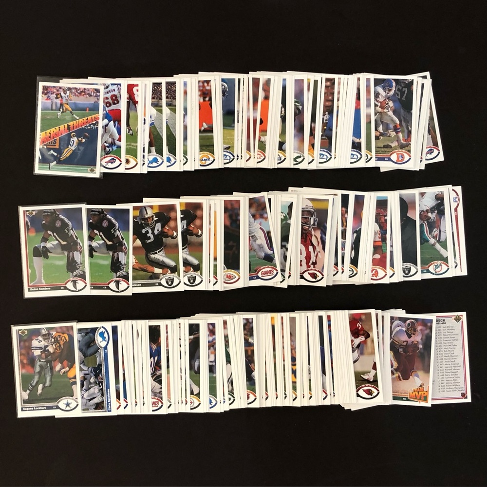 1991 Upper Deck Roger Craig #143, Deion Sanders #154 NFL Football Cards #30~#498